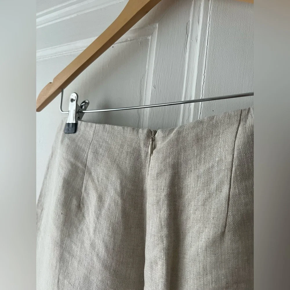 Reformation Scarlett Linen Two Piece Set in Oatmeal